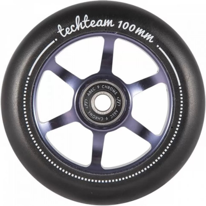 Колесо TECH TEAM для самоката X-Treme 100*24мм 6S violet transparent NN007752