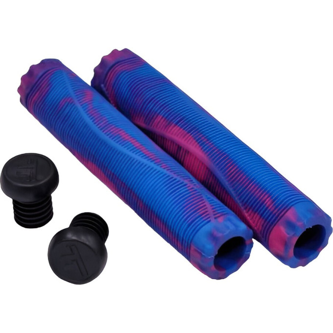 Набор TECH TEAM грипсы 2шт с барендами Fish, 170mm,на трюковой самокат 294354 Blue/Pink NN010320
